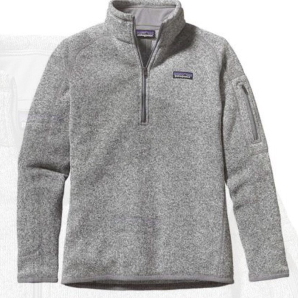 Patagonia Better Sweater 1/4 Zip - Women's XS - Heathered Grey (Birch White)